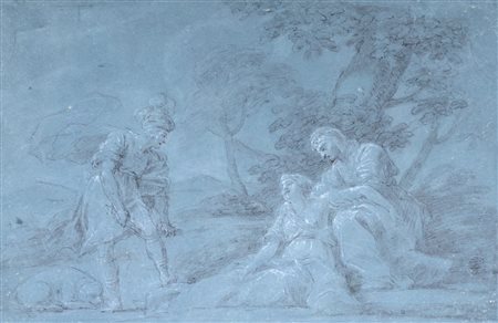 Scuola romana, secolo XVIII - Episodio dalla Gerusalemme Liberata