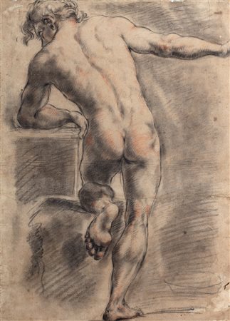 Scuola bolognese, secolo XVIII - Nudo virile di spalle