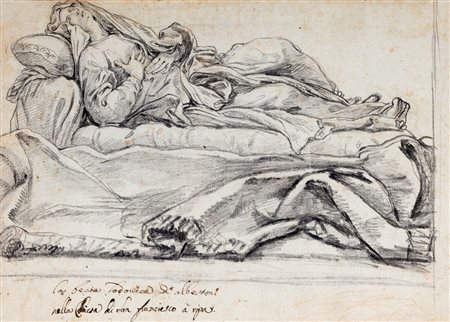 Scuola romana, secolo XVIII - Studio dalla Beata Ludovica Albertoni di Gianlorenzo Bernini a San Francesco a Ripa