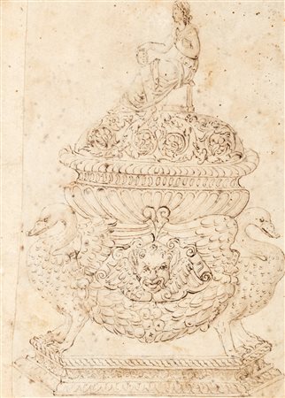 Seguace di Giulio Romano - Studio per una coppa