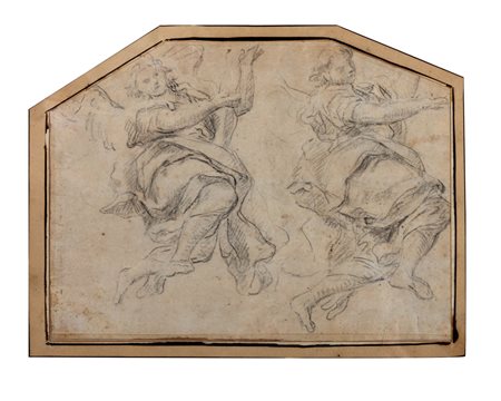 Scuola napoletana, prima metà del secolo XVIII - Studio di due Angeli