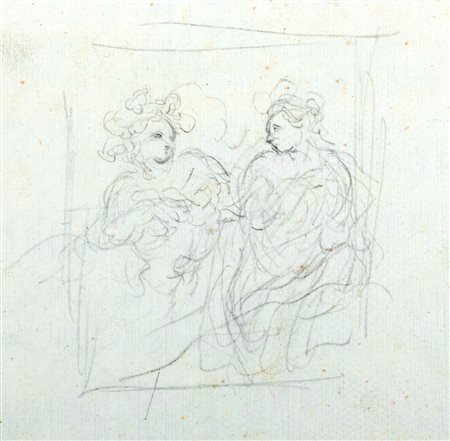 Ottavio Dandini (Firenze 1681-1740)  - Tre disegni con studi di figure femminili