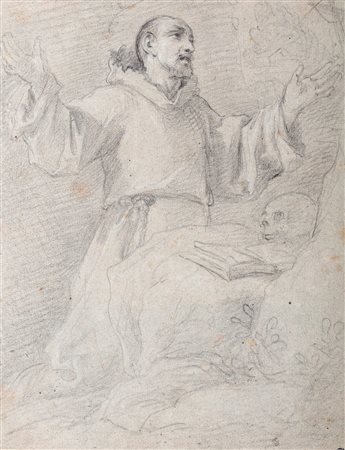 Francesco Trevisani (Capodistria 1656-Roma 1746)  - San Francesco in estasi