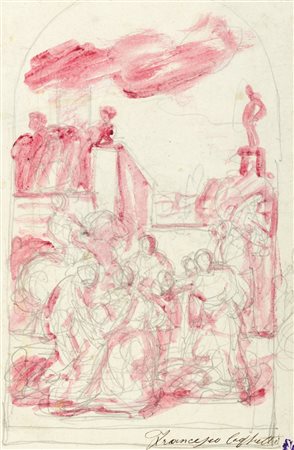 Francesco Coghetti (Bergamo 1802-Roma 1875)  - Studio per scena di martirio