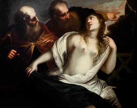 Bartolomeo Biscaino (Genova 1629-1657)  - Susanna e i Vecchioni
