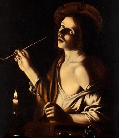 Seguace di Trophime Bigot - Fumatore