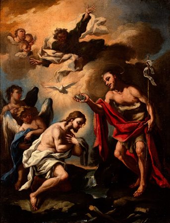 Scuola napoletana, secolo XVIII - Battesimo di Cristo