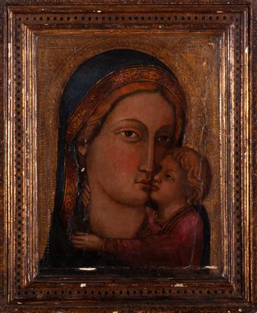 Scuola toscana, inizi secolo XV - Madonna con Bambino