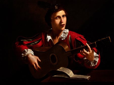 Pietro Paolini (Lucca 1603-1681)  - Suonatore di chitarra 