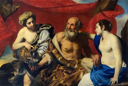 Giovan Francesco De Rosa, detto Pacecco (Napoli 1607-1656)  - Loth e le figlie