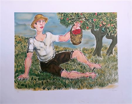 MIGNECO GIUSEPPE Messina (Me) 1903 Senza titolo Serigrafia su cartoncino es....