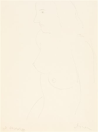 ALINARI LUCA Firenze (Fi) 1943 Nudino Matita su carta 33,00x25,00