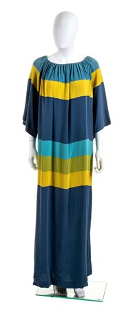 MILA SCHÖN ALTA MODA, ABITO IN CREPE DI SETA, 1973 ca