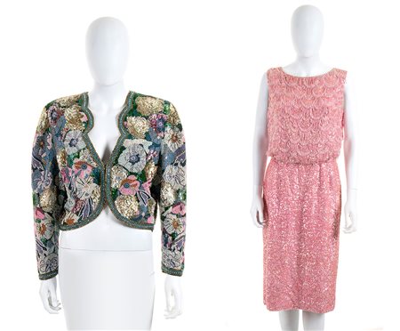 LOTTO DI 2 ABITI RICAMATI, Anni ‘60/ Anni ‘80