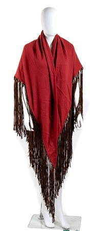 HERMES, GRANDE SCIALLE IN LANA E CASHMERE, Anni ‘80