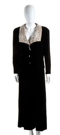 MILA SCHÖN ALTA MODA, COMPLETO IN VELLUTO, 1991 ca