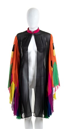 MILA SCHÖN ALTA MODA (ATTRIBUITO), MANTELLA IN SETA, Primavera/Estate 1982