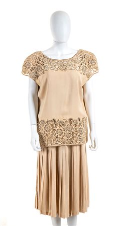 VALENTINO COUTURE, COMPLETO IN SETA, Primavera/Estate 1984
