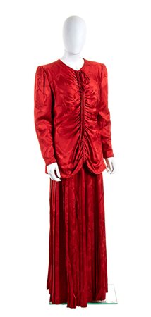 VALENTINO COUTURE, COMPLETO IN SETA, Primavera/ Estate 1984