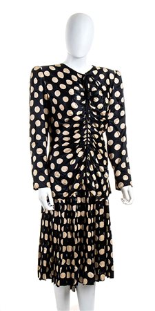 VALENTINO COUTURE, COMPLETO IN SETA, Primavera / Estate 1984