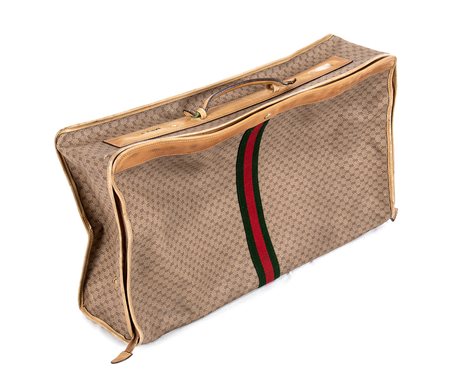 GUCCI, VALIGIA IN PELLE E TELA, Anni ‘70 / Anni ‘80