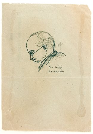 FANFANI, Amintore - Vignette e disegni - anni '40 - (Pieve Santo Stefano, 6 febbraio 1908 – Roma, 20 novembre 1999)