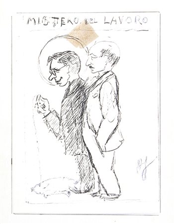 FANFANI, Amintore - Vignette e disegni - anni '40 - (Pieve Santo Stefano, 6 febbraio 1908 – Roma, 20 novembre 1999)