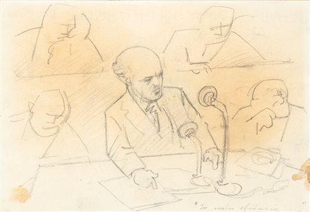 FANFANI, Amintore - Vignette e disegni - anni '40