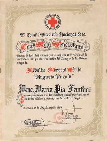 Riconoscimenti vari, Venezuela