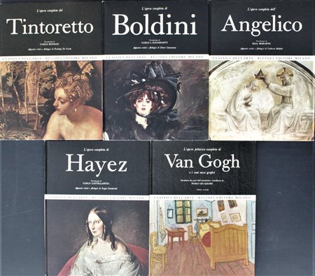 CLASSICI DELL'ARTE lotto di cinque volumi, cm 32x24 del 1967 editore Rizzoli...