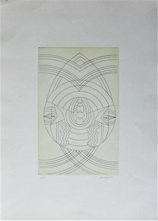 Franco Molinaro SENZA TITOLO acquaforte, cm 39x24,5, su foglio cm 70x50 es....