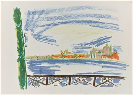 Saverio Rampin SENZA TITOLO tecnica mista su carta, cm 50x70 firma L'opera...