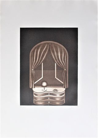 Zivko Djak SENZA TITOLO acquaforte, cm 39x29, su foglio cm 70x50 es. XVIII /...