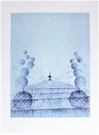 Cesare Peverelli SENZA TITOLO litografia, cm 77x57 es. 33 / 85 firma