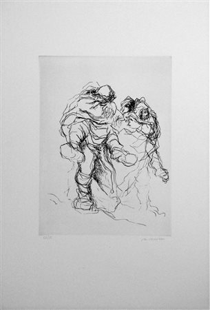 Augusto Murer GHE RIVAREM A BAITA? Acquaforte, cm 24,5x32, su foglio cm...