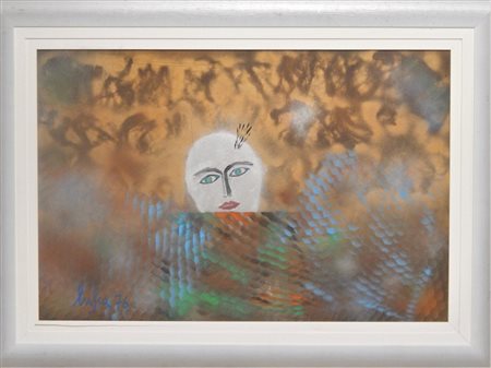 Ignoto SENZA TITOLO tecnica mista, cm 60x90 in cornice eseguito nel 1976