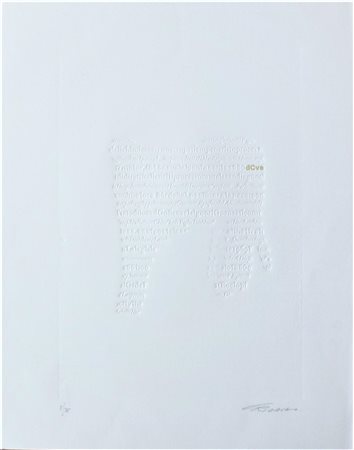 Ezio Gribaudo SENZA TITOLO calcografia, cm 60x47 firma es. 8/25
