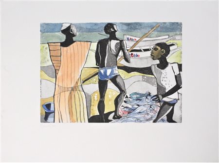 Lucio Ranucci SENZA TITOLO acquaforte acquatinta, cm 30,5x44, su foglio cm...