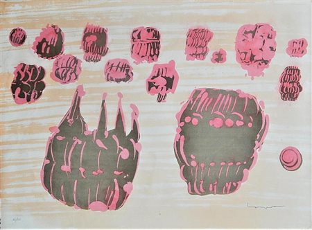 Pietro Consagra SENZA TITOLO litografia, cm 48x64 firma esemplare 66/80 Il...