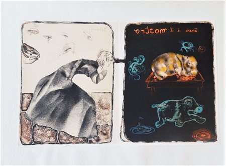 Carlo Guarienti SENZA TITOLO incisione Acquatinta cm 27,5x42,5, su foglio...