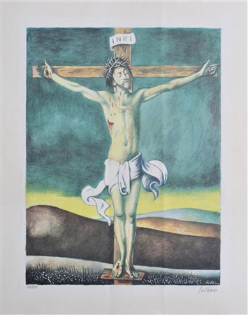 Gregorio Sciltian SENZA TITOLO litografia, cm 56x44 firma es. 13/250