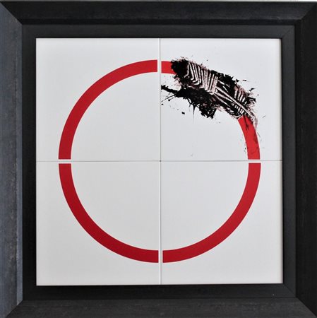 Emilio Scanavino SENZA TITOLO piastrelle in ceramica smaltate, cm 63x63 es....