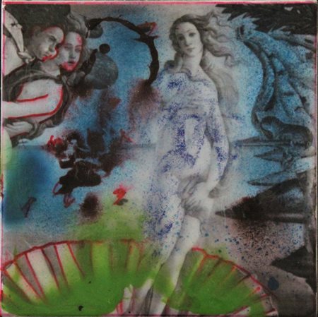 Riccardo De Paoli SENZA TITOLO tecnica mista e resina su carta su tela, cm...