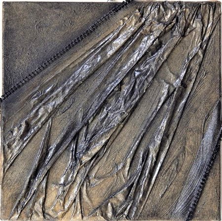 Charlotte Ritzow RIDEAU OUVERT collage acrilici su tela, cm 24x24x3,5 con...