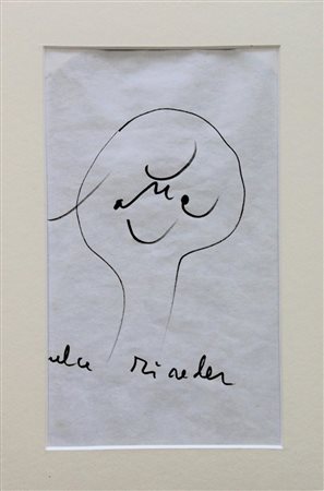 Sebastian Matta SENZA TITOLO disegno a china su carta, cm 21,5x12,5 firma...