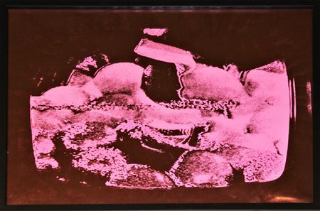 Mario Schifano SENZA TITOLO doppia serigrafia (carta e acetato), cm 55x70 firma