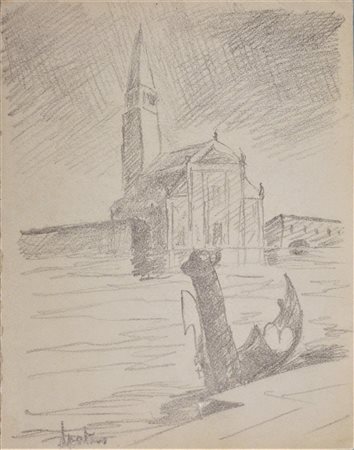 Ignoto SENZA TITOLO matita su carta, cm 30x24 firma