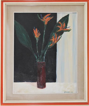 Ignoto SENZA TITOLO olio su tela, cm 80x60 firma eseguito nel 1973