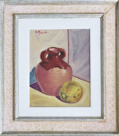 Umberto Brandi SENZA TITOLO olio su cartone telato, cm 40x30 firma