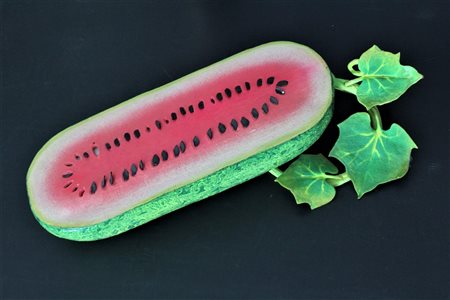 Piero Gilardi CHARLESTON GRAY scultura in poliuretano, cm 60x20x11 firma es....